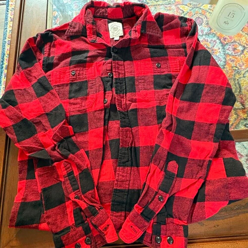 True craft Men's Red Flannel